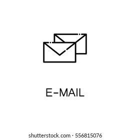 E-mail flat icon. Single high quality outline symbol of mail for web design or mobile app. Thin line signs of interface for design logo, visit card, etc. Outline pictogram of E-mail