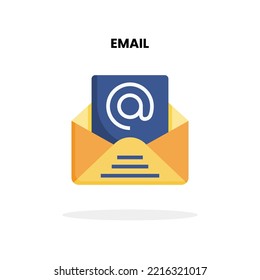 Email flat icon. Vector illustration on white background. Can used for digital product, presentation, UI and many more.