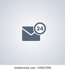 E-mail flat  icons, contact 24
