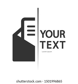Email flat logo design , Email flat icon vector isolated on white background.