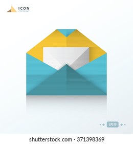 email flat origami icon