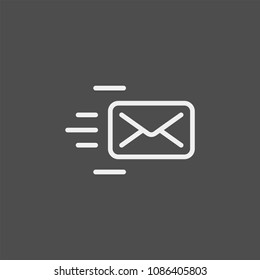 Email flat vector icon. Letter flat vector icon