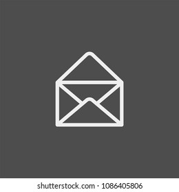 Email flat vector icon. Letter flat vector icon
