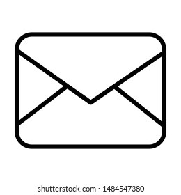 Email flat vector line icon