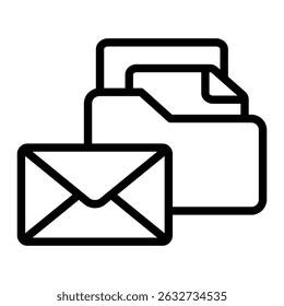 Email Folder Icon Element For Design