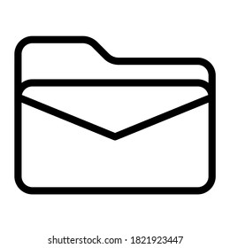 email folder icon with outline style. Suitable for website design, logo, app, ui, etc.