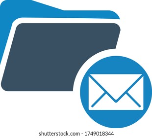 Email folder icon (vector illustration)