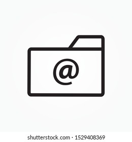 email folder line icon design vector illustration