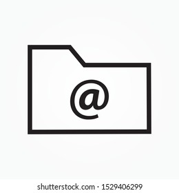 email folder single icon design vector illustration