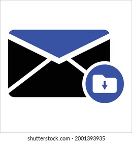 Email Folder Vector Icon Illustration
