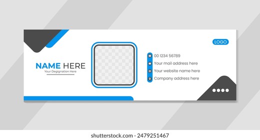 email footer template set, Email signature and email footer or social media cover design