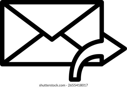 Email Forward Icon: Mail Arrow Send Symbol