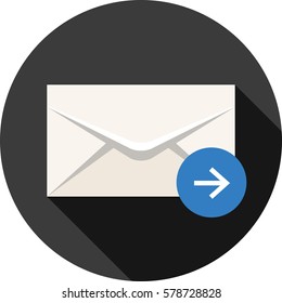 Email Forward Icon On Background