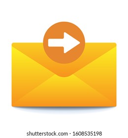 Email forward icon or symbol or sign