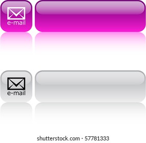 E-mail glossy square web buttons.