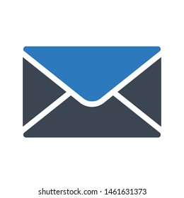 email glyph colour vector icon