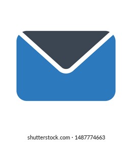 email glyph colour vector icon
