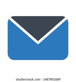 email glyph colour vector icon