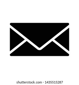 email glyph flat vector icon