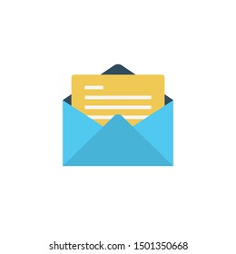 email glyph flat vector icon
