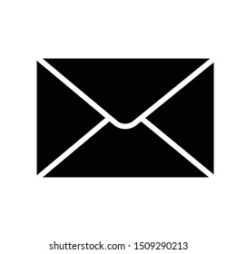email glyph flat vector icon