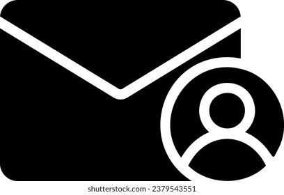email glyph icon illustration vector
