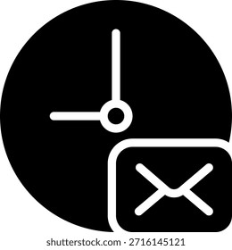 Vector de ilustración de icono de glifo de correo electrónico
