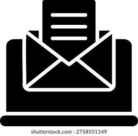 Email Glyph Icon Vector Design