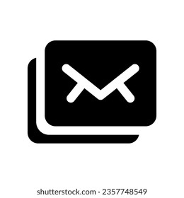 E-Mail-Glyphsymbol. Vektorsymbol für Ihre Website, Ihr Handy, Ihre Präsentation und Ihr Logo-Design.