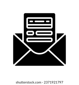 icono de glifo de correo electrónico. icono vector para tu sitio web, móvil, presentación y diseño de logotipo.