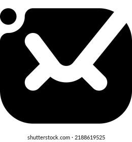 Diseño vectorial de iconos de estilo de glifo de correo electrónico y plantilla de ilustración