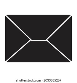 Icono vectorial de estilo de glifo de correo electrónico que puede modificar o editar fácilmente 
