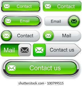 E-Mail green design elements for website or app. Vector eps10.