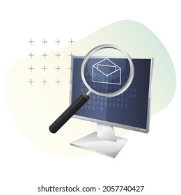 Email Hacking And Cyber Crime Stock Illustration As EPS 10 File