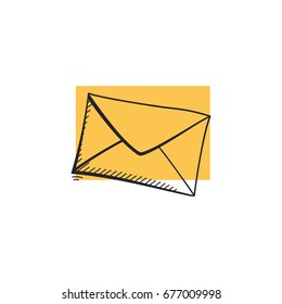 email hand drawn icon