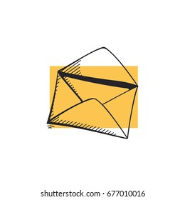 email hand drawn icon