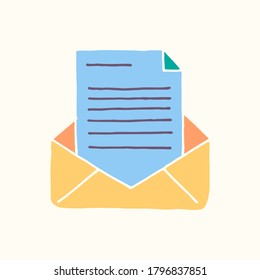 E-mail. Hand drawn style concept illustration. Vector. 