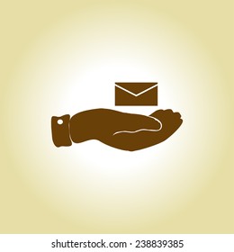 email in hand icon