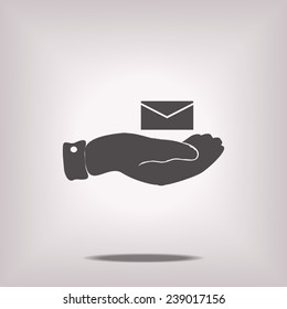 email in hand icon