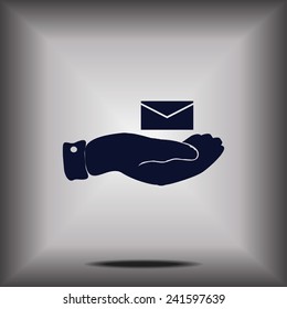 email in hand icon