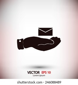 email in hand icon