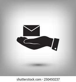 email in hand icon