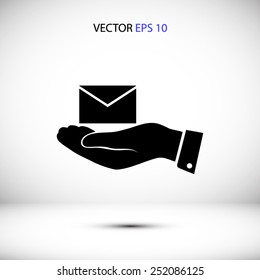 email in hand icon