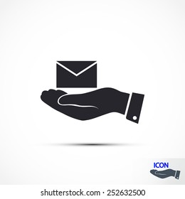 email in hand icon