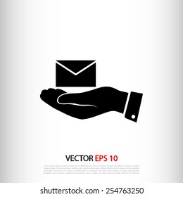 email in hand icon