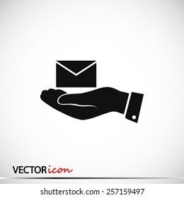 email in hand icon