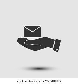 email in hand icon