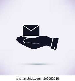 email in hand icon