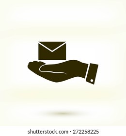 email in hand icon