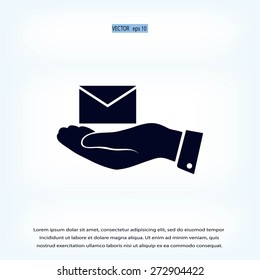 email in hand icon